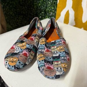 BOBS from Skechers Multicolor Cat Pattern Flats